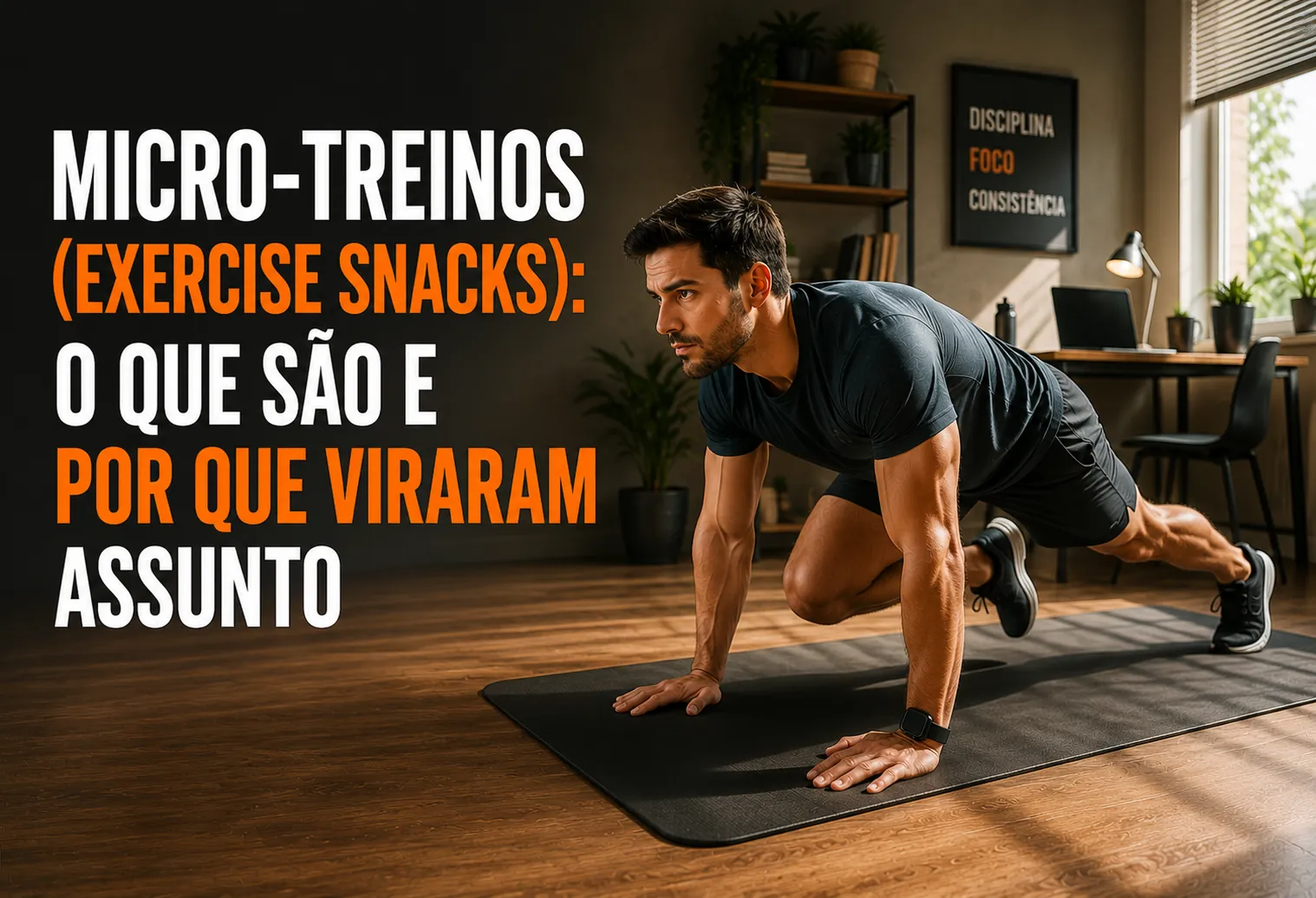 Pessoa subindo um lance de escada em passo acelerado durante o dia como exemplo de micro-treino