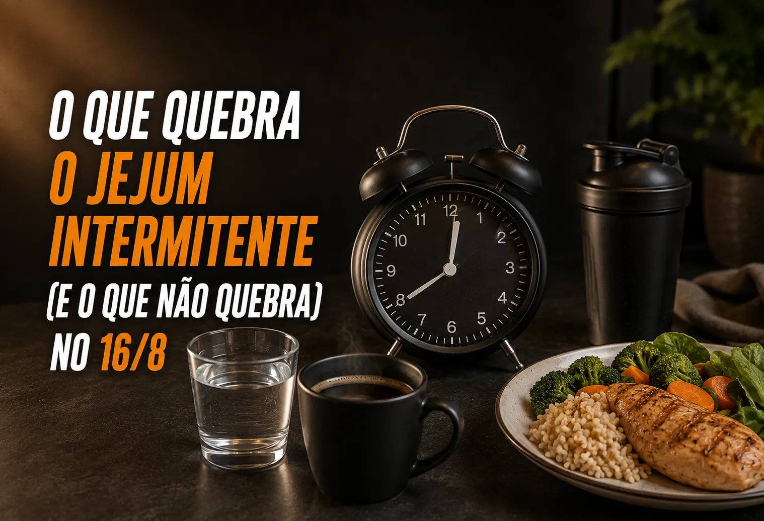 O que quebra o jejum intermitente (e o que não quebra) no 16/8