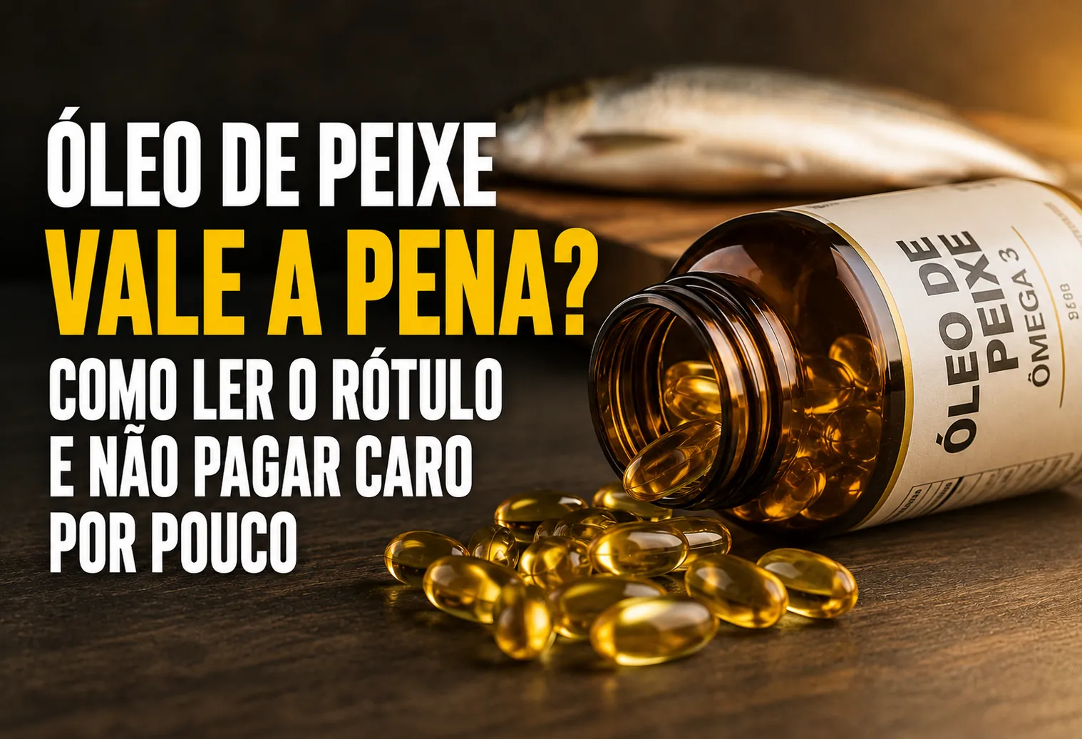 Óleo de peixe vale a pena? Como ler o rótulo e não pagar caro por pouco
