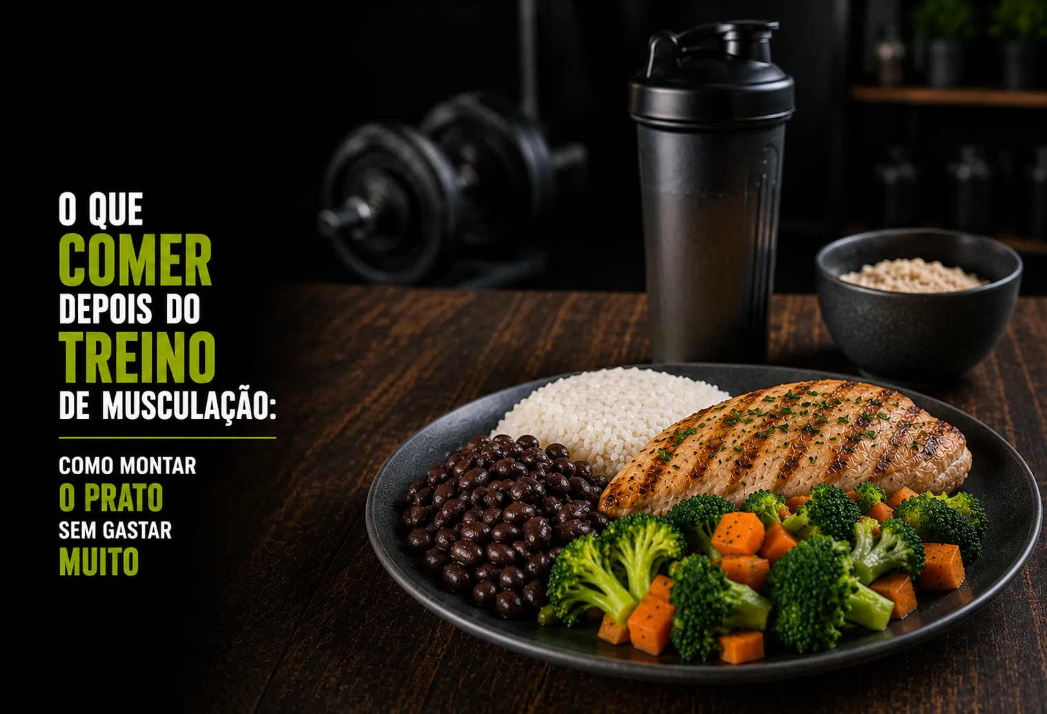 O que comer depois do treino de musculação: como montar o prato sem gastar muito
