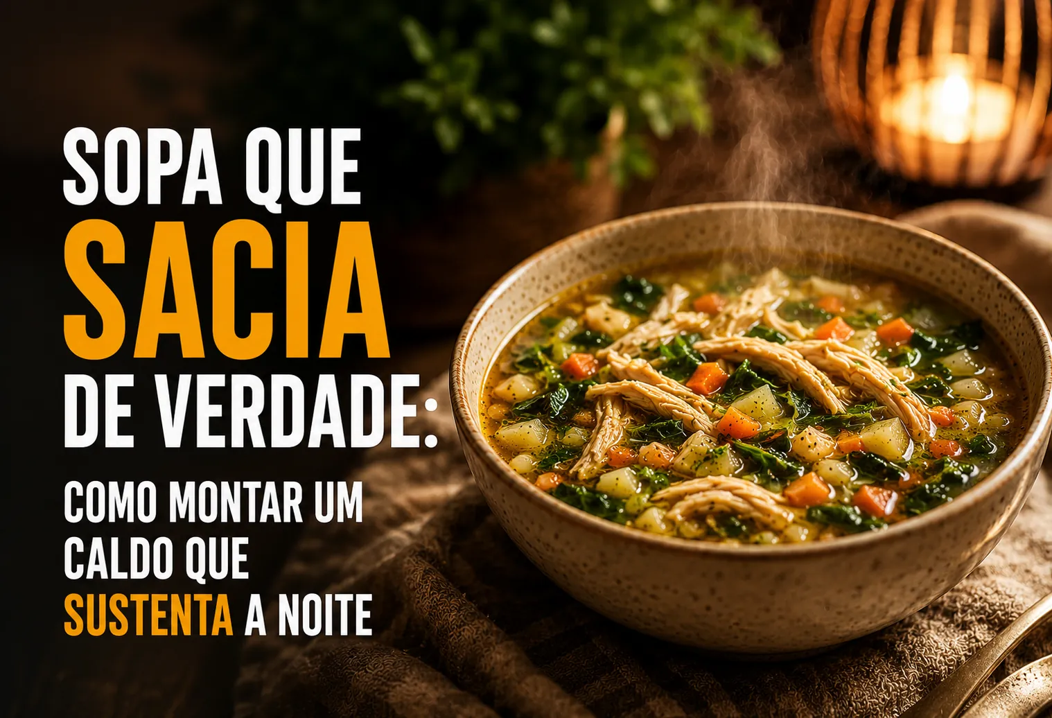 Sopa que sacia de verdade: como montar um caldo que sustenta a noite