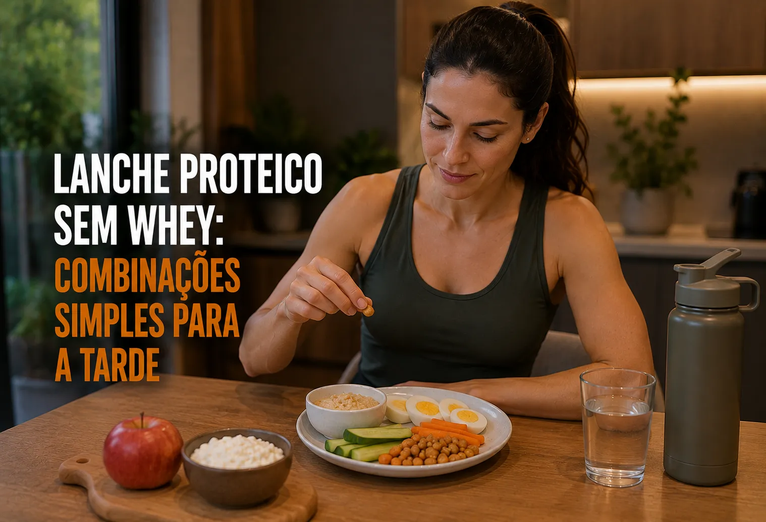 Imagem de capa do artigo: Lanche proteico sem whey: combinações simples para a tarde
