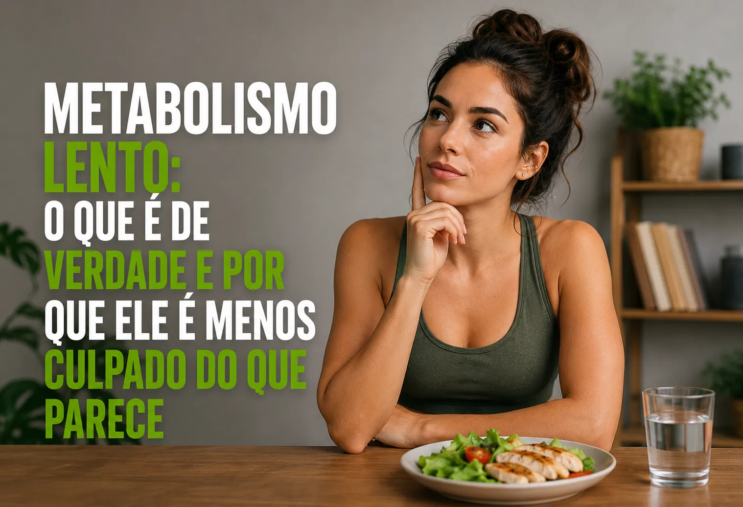 Pessoa subindo um lance de escadas em vez de pegar o elevador, em um prédio comum