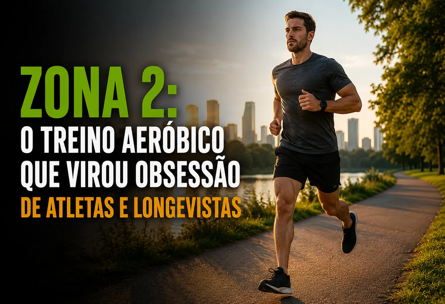 Pessoa correndo em ritmo moderado ao ar livre em trilha arborizada