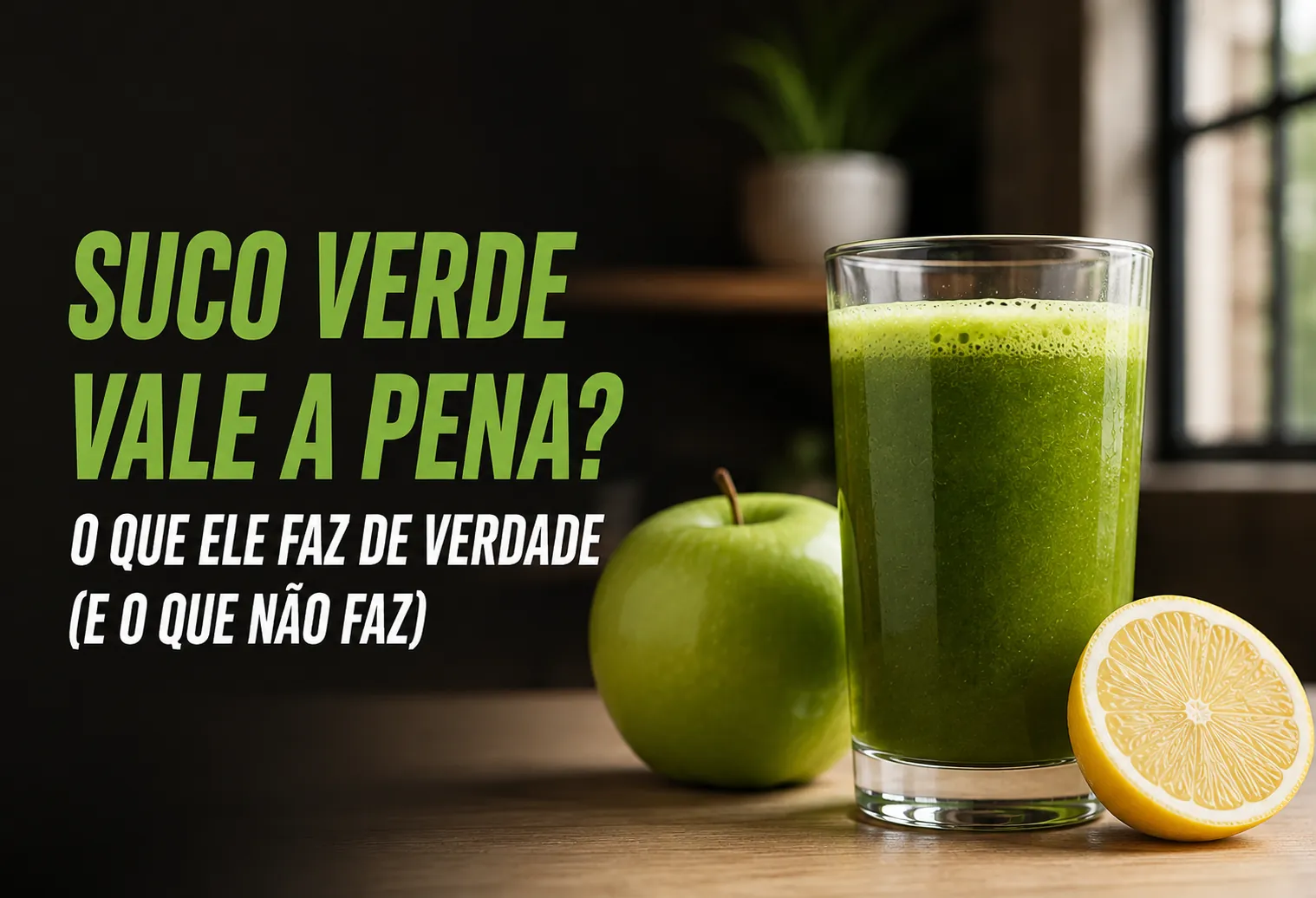 Suco verde vale a pena? O que ele faz de verdade (e o que não faz)