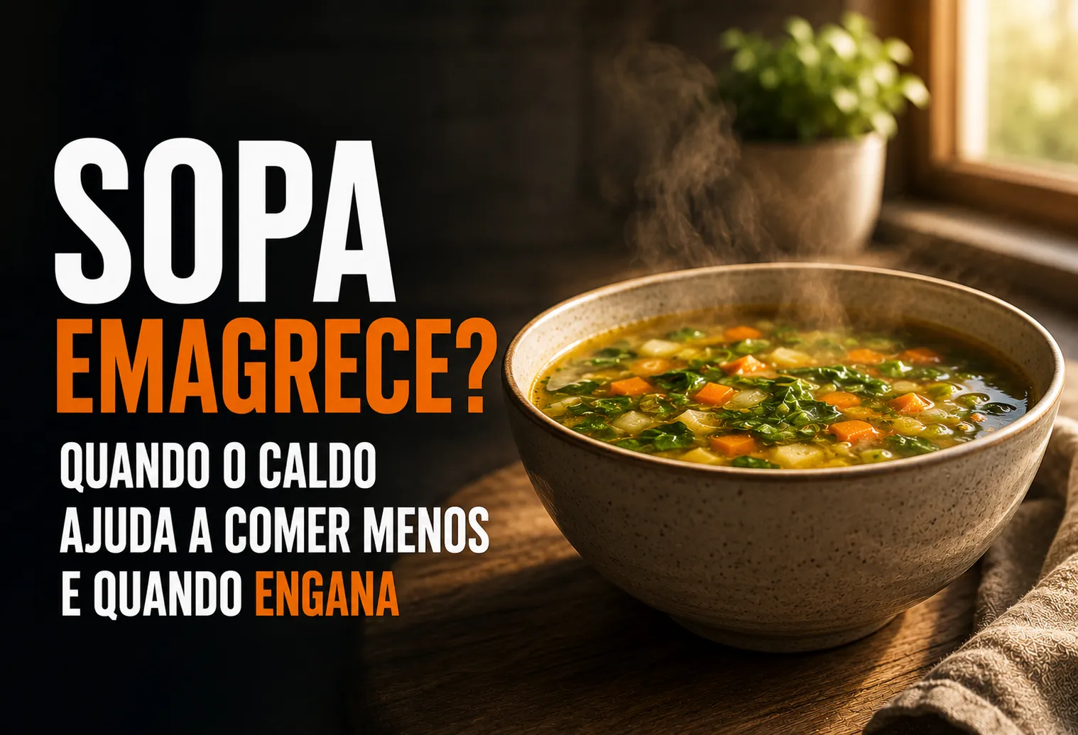 Sopa emagrece? Quando o caldo ajuda a comer menos e quando engana