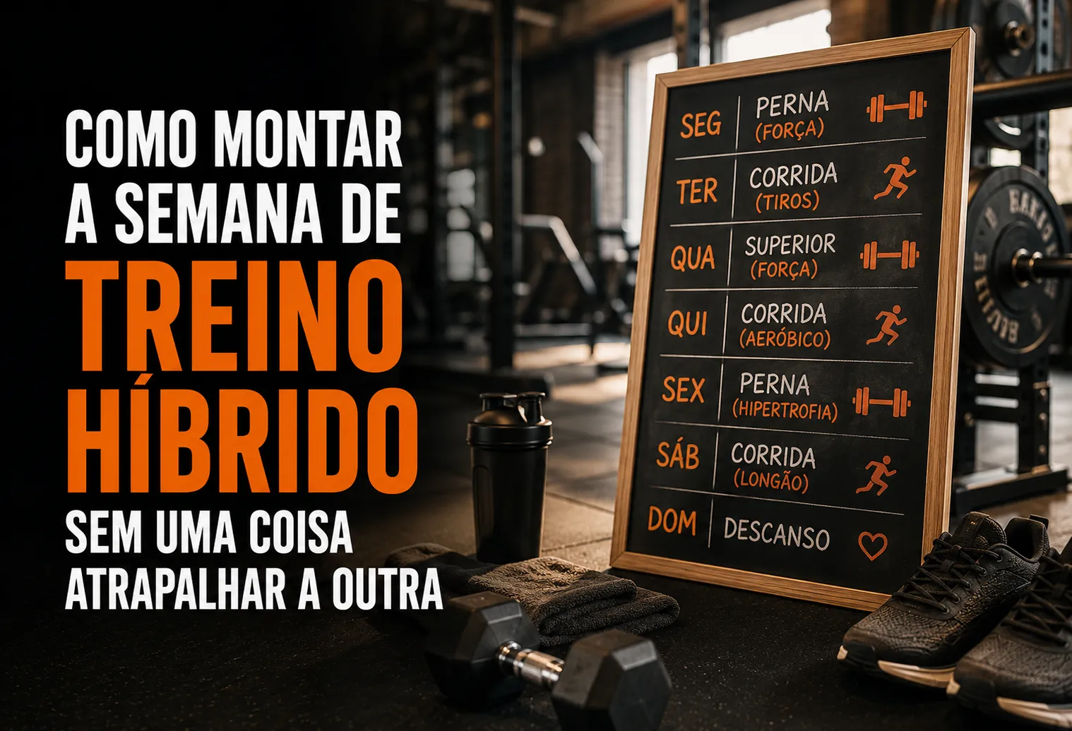 Como montar a semana de treino híbrido sem uma coisa atrapalhar a outra