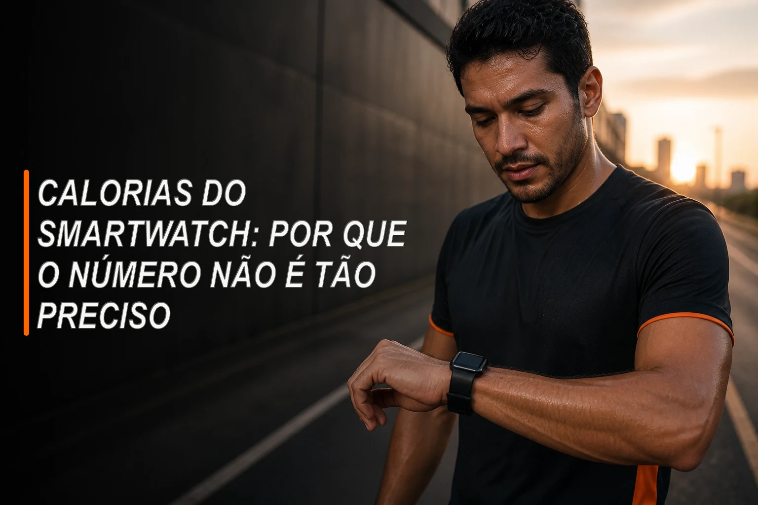 Corredor consultando smartwatch após o treino