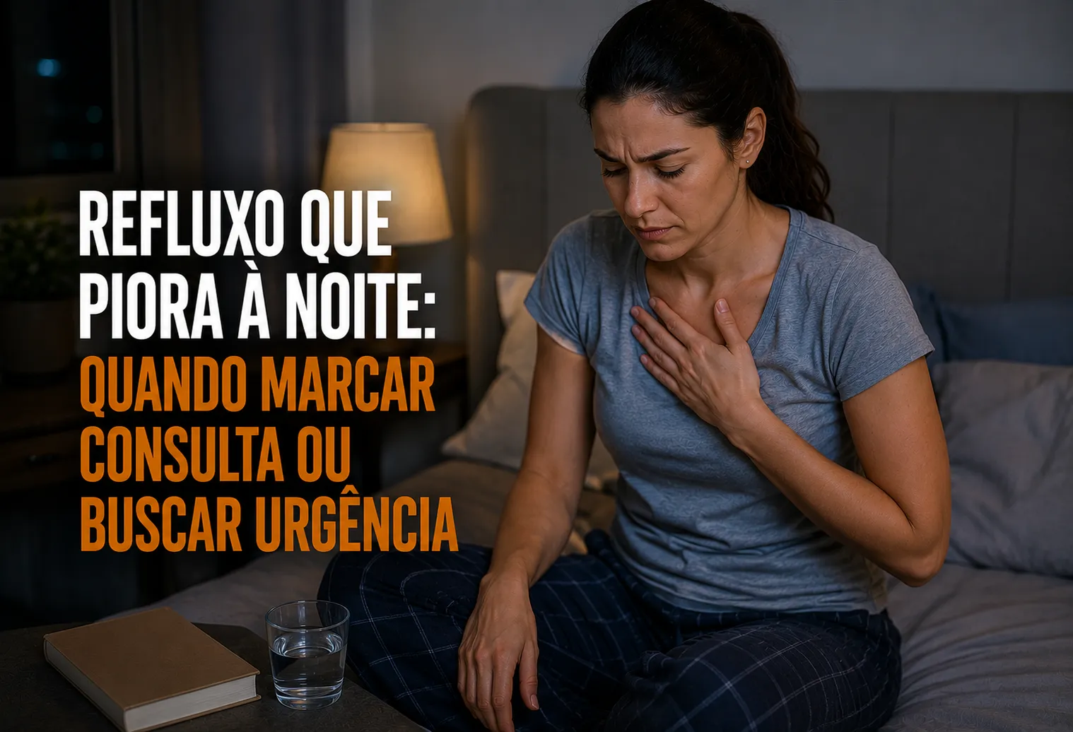 Imagem de capa do artigo: Refluxo que piora à noite: quando marcar consulta ou buscar urgência