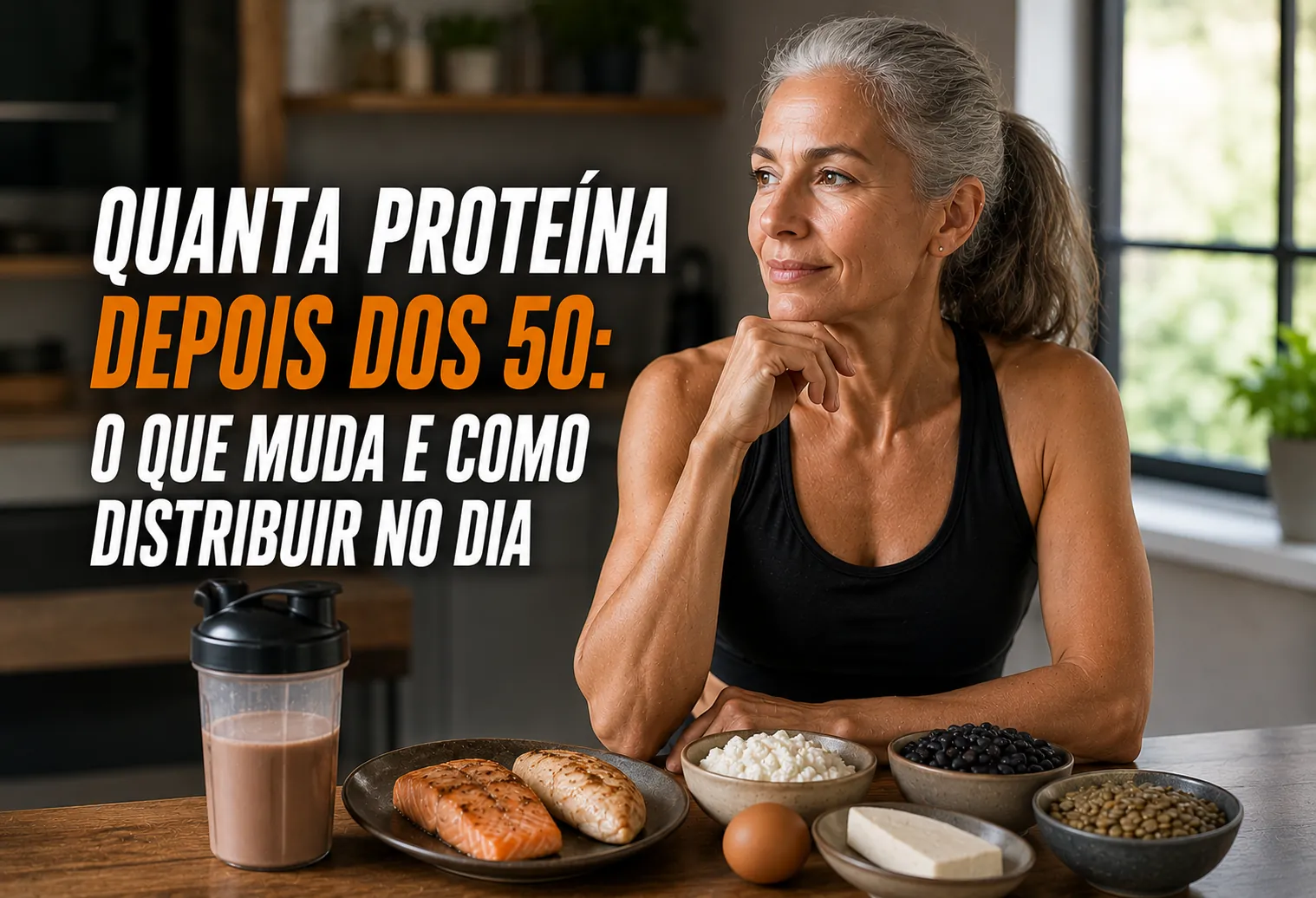 Quanta proteína depois dos 50: o que muda e como distribuir no dia