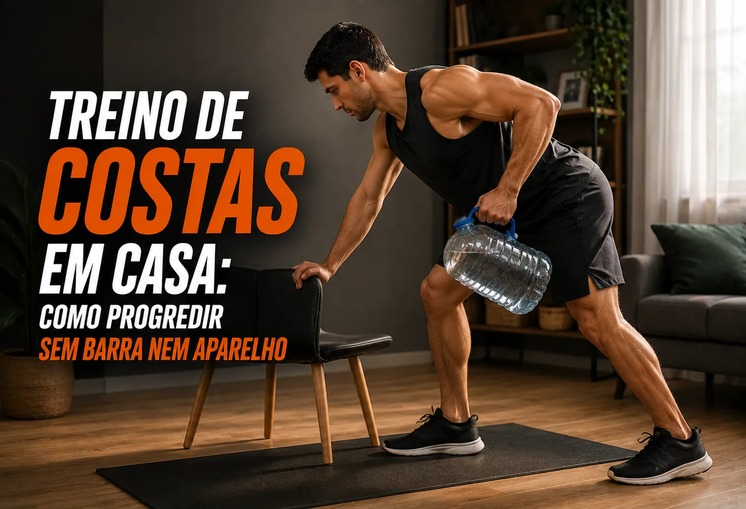 Pessoa fazendo exercício de costas deitada em um tapete em casa